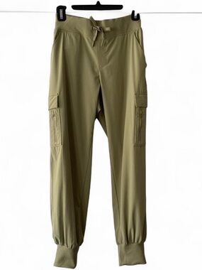 Olive Green Cargo Jogger Pants